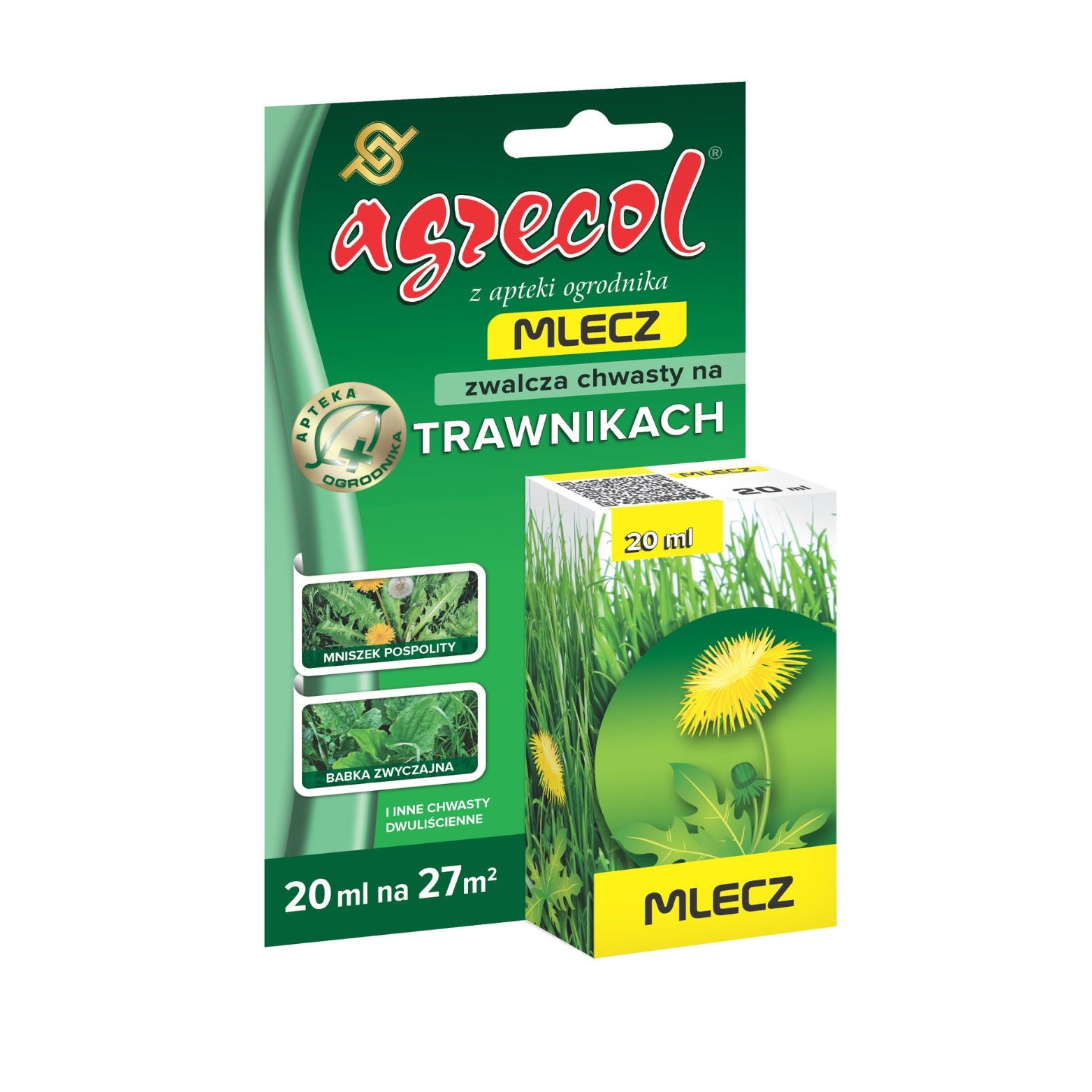 MLECZ zwalcza chwasty na trawnikach